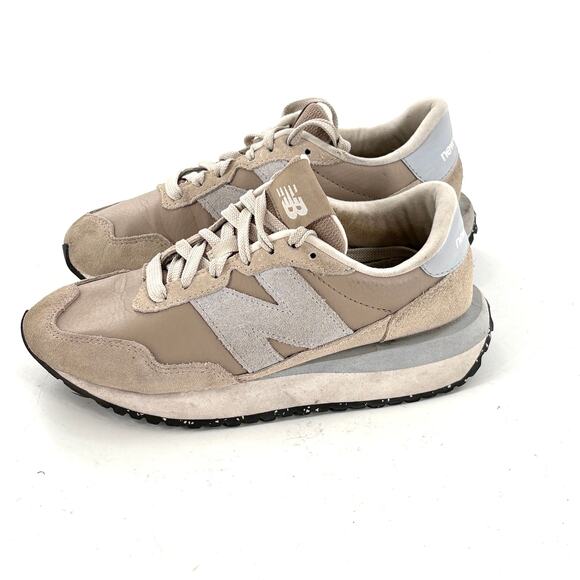 New Balance 237 v1 Womens Sneakers 6 Driftwood Tan Gray White Cream - Picture 2 of 7